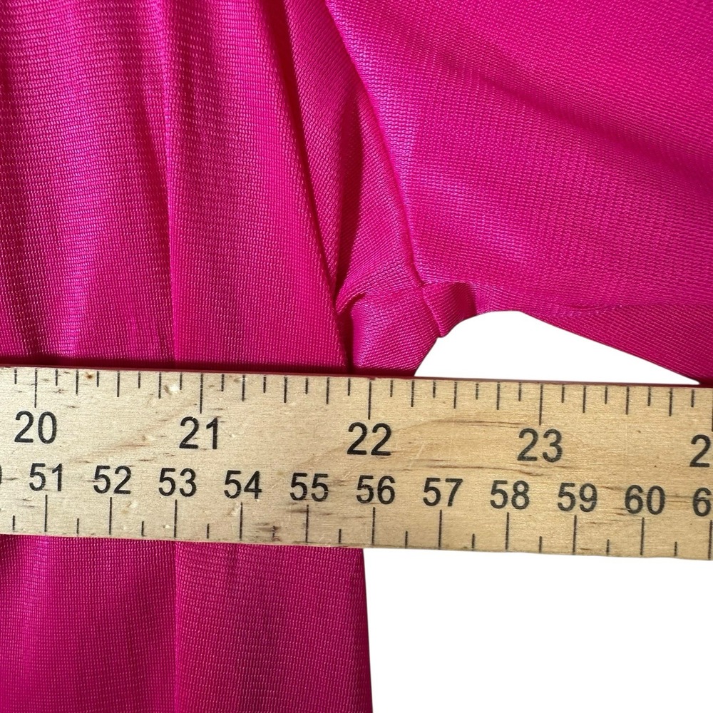 Vanity Fair Robe Womens‎ Size Large Dark Pink Nylon Made in USA Floral Motif - Picture 5 of 9